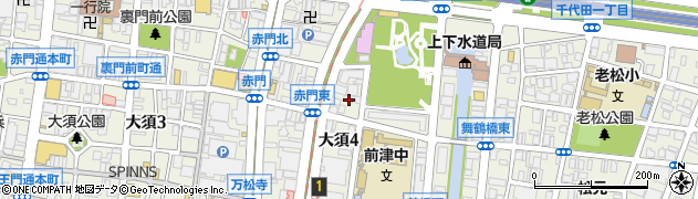愛知県名古屋市中区大須4丁目3-19周辺の地図