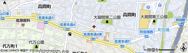 愛知県名古屋市名東区高間町104周辺の地図