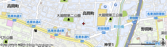 愛知県名古屋市名東区高間町406周辺の地図