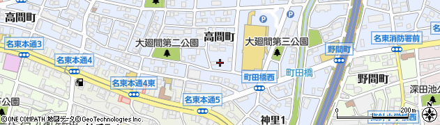 愛知県名古屋市名東区高間町408周辺の地図
