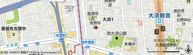 愛知県名古屋市中区大須1丁目25-40周辺の地図