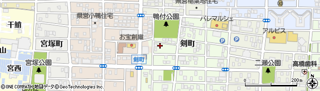 愛知県名古屋市中村区剣町92周辺の地図