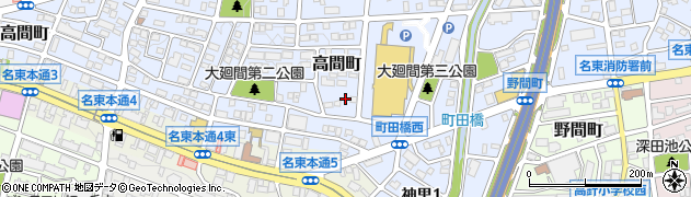 愛知県名古屋市名東区高間町410周辺の地図