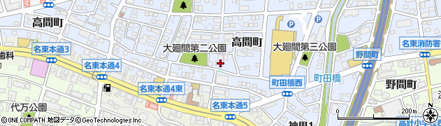 愛知県名古屋市名東区高間町402周辺の地図