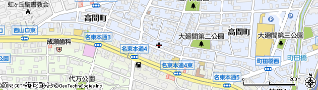 愛知県名古屋市名東区高間町87周辺の地図