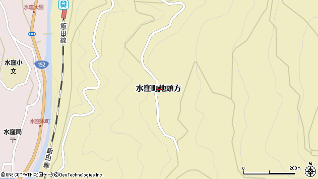 〒431-4102 静岡県浜松市天竜区水窪町地頭方の地図