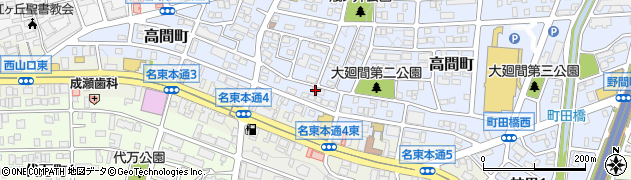 愛知県名古屋市名東区高間町93周辺の地図