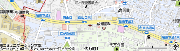 黒帯　名東店周辺の地図