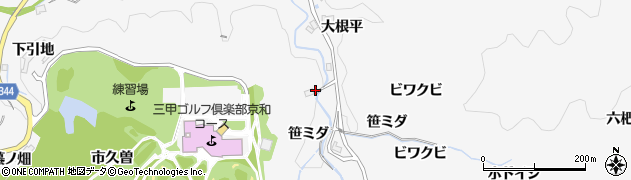 愛知県豊田市中立町（長久古）周辺の地図