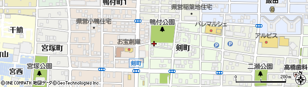 愛知県名古屋市中村区剣町82周辺の地図