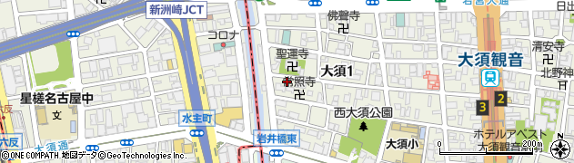 愛知県名古屋市中区大須1丁目25-6周辺の地図