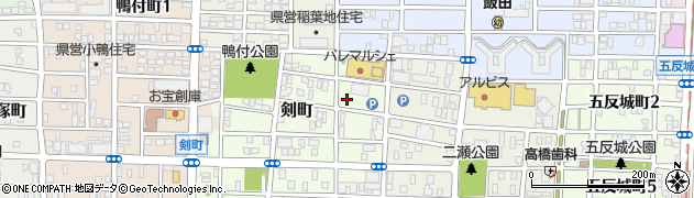 愛知県名古屋市中村区剣町50周辺の地図