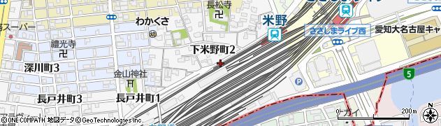 愛知県名古屋市中村区下米野町周辺の地図