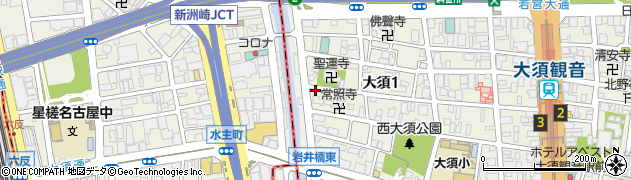 愛知県名古屋市中区大須1丁目25-1周辺の地図