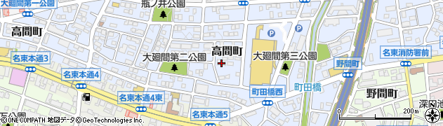 愛知県名古屋市名東区高間町414周辺の地図