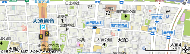 赤門通本町周辺の地図