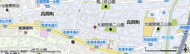 愛知県名古屋市名東区高間町105周辺の地図