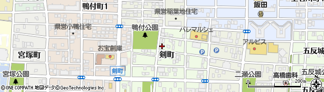愛知県名古屋市中村区剣町38周辺の地図