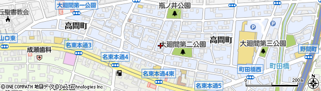 愛知県名古屋市名東区高間町347周辺の地図