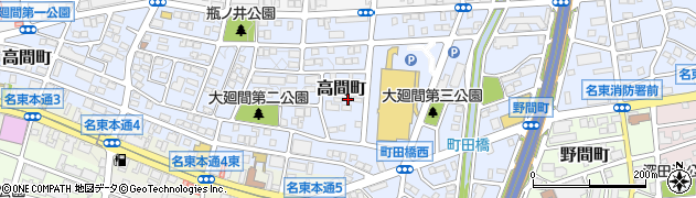 愛知県名古屋市名東区高間町417周辺の地図