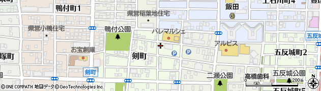 愛知県名古屋市中村区剣町27周辺の地図