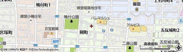 愛知県名古屋市中村区剣町29周辺の地図