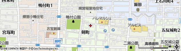 愛知県名古屋市中村区剣町31周辺の地図