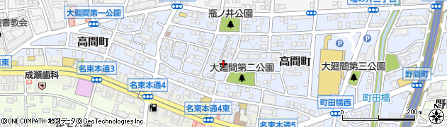 愛知県名古屋市名東区高間町352周辺の地図