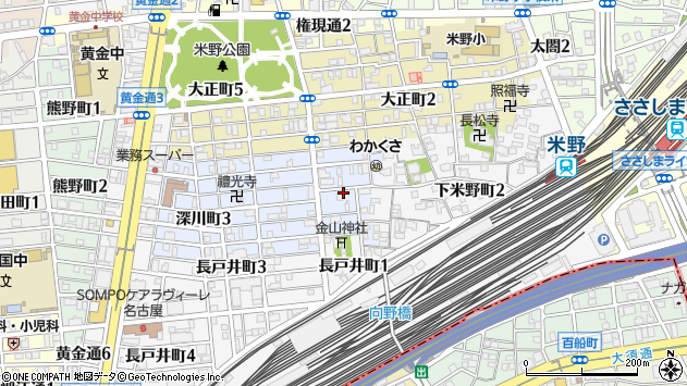 〒453-0805 愛知県名古屋市中村区深川町の地図
