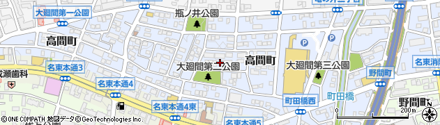 愛知県名古屋市名東区高間町389周辺の地図