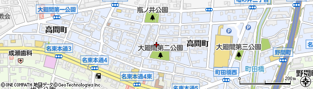 愛知県名古屋市名東区高間町385周辺の地図