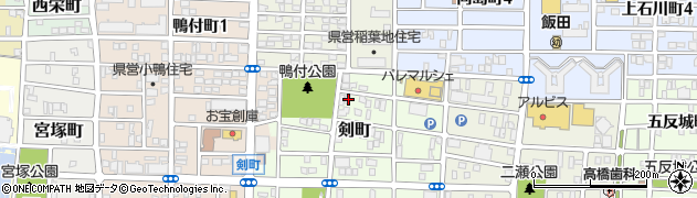 愛知県名古屋市中村区剣町36周辺の地図