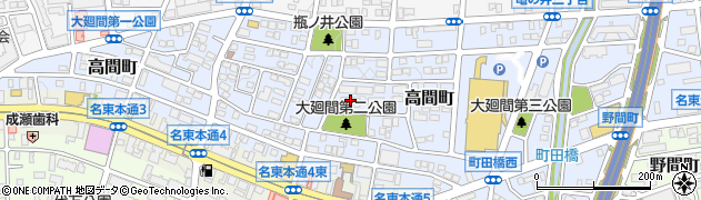 愛知県名古屋市名東区高間町387周辺の地図