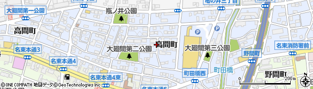 愛知県名古屋市名東区高間町周辺の地図