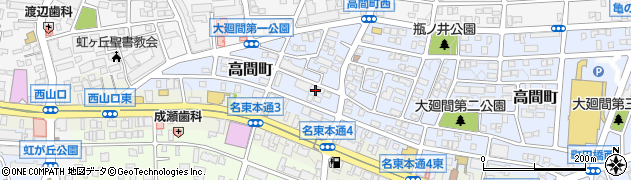 愛知県名古屋市名東区高間町61周辺の地図