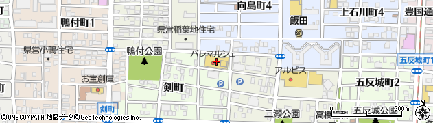 寿司丸忠　パレマルシェ中村店周辺の地図
