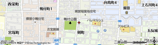 愛知県名古屋市中村区剣町13周辺の地図