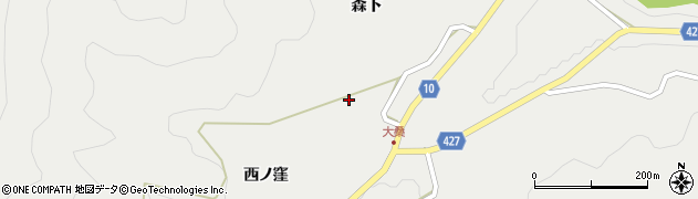 愛知県設楽町（北設楽郡）津具（空古屋）周辺の地図