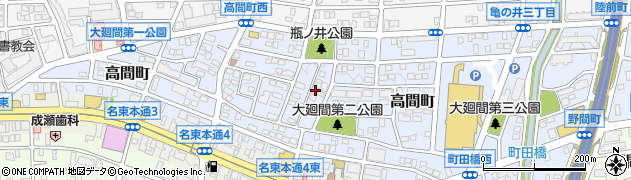 愛知県名古屋市名東区高間町356周辺の地図