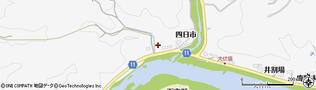 愛知県豊田市西広瀬町（四日市）周辺の地図