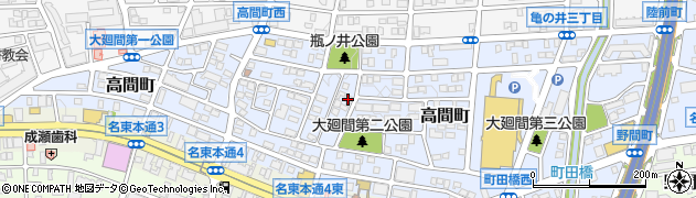 愛知県名古屋市名東区高間町358周辺の地図