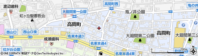 愛知県名古屋市名東区高間町77周辺の地図