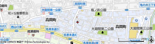 愛知県名古屋市名東区高間町268周辺の地図
