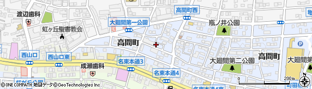 愛知県名古屋市名東区高間町72周辺の地図