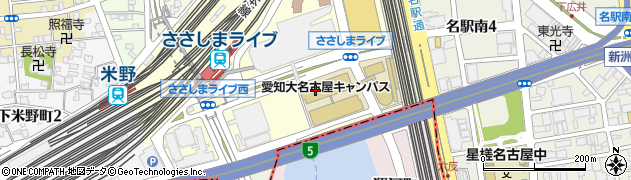 愛知大学名古屋校舎　キャリア開発講座室周辺の地図
