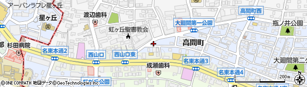 愛知県名古屋市名東区高間町28周辺の地図