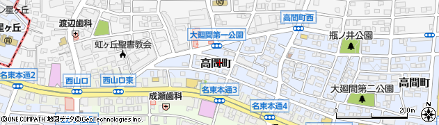 愛知県名古屋市名東区高間町15周辺の地図