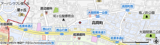 愛知県名古屋市名東区高間町25周辺の地図