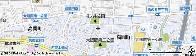 愛知県名古屋市名東区高間町362周辺の地図