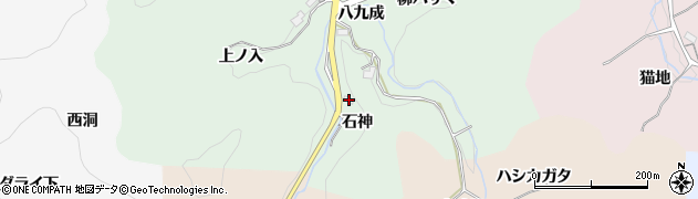 愛知県豊田市大蔵町（石神）周辺の地図